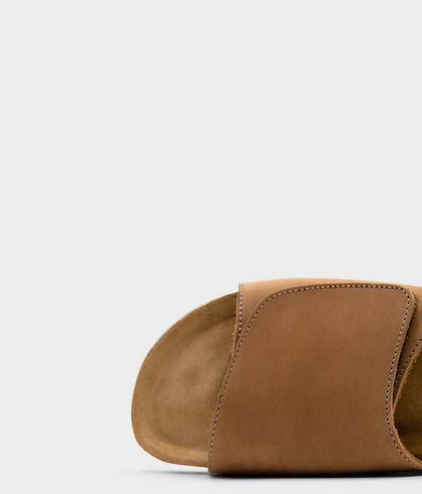 Sandgrens Vigo Velcro Cork Sandal Hazel Brown