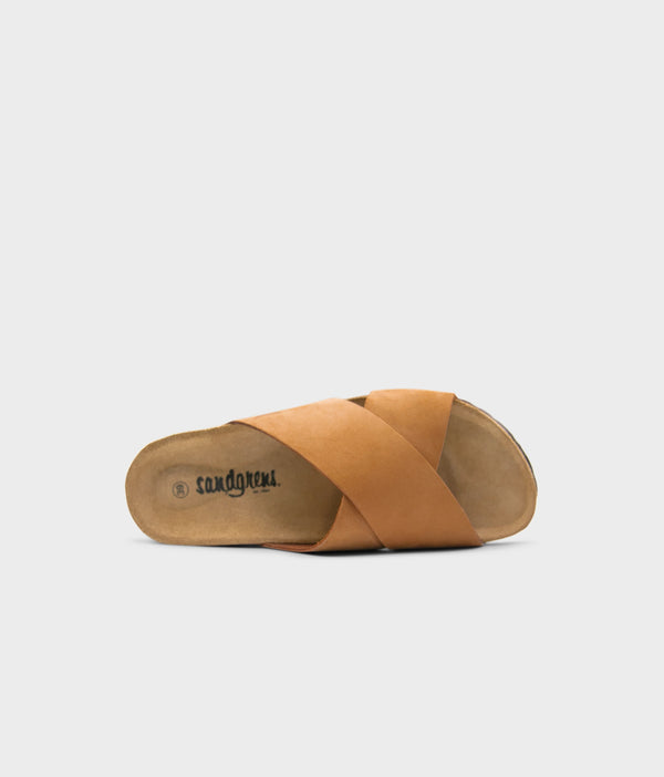 Sandgrens Soria Criss-cross Cork Sandal Light Terracotta