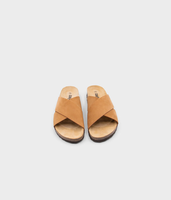 Sandgrens Soria Criss-cross Cork Sandal Light Terracotta