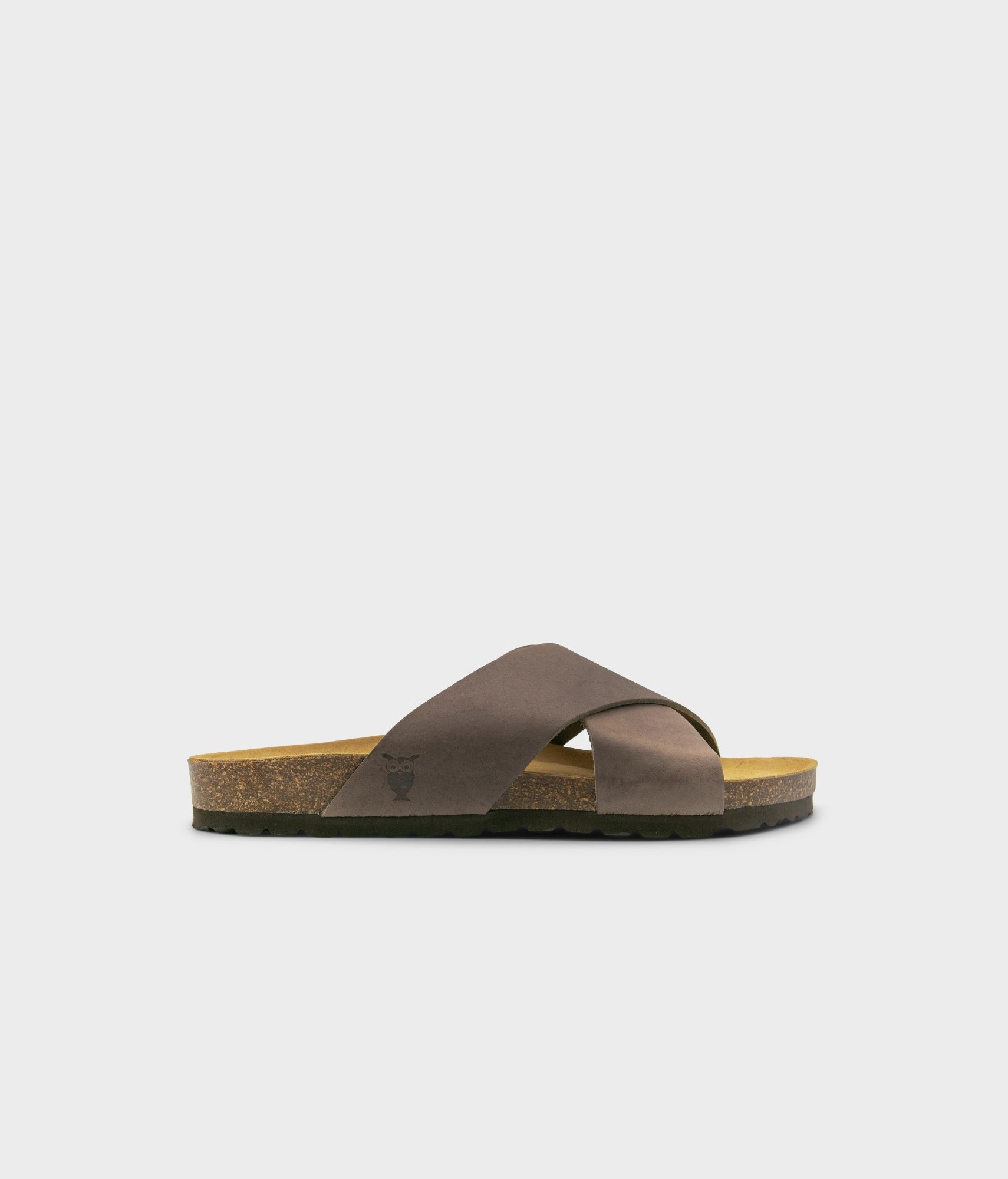 sandgrens Soria criss-cross cork sandal Walnut Brown