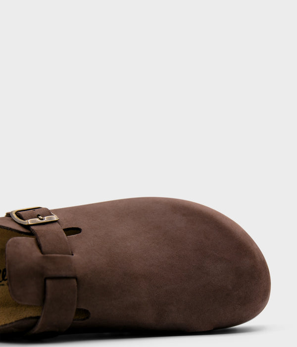 Sandgrens Toledo Closed-toe Cork Sandal Walnut Brown