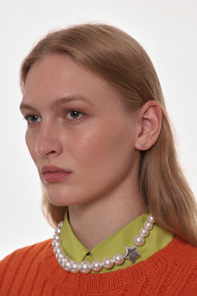 Sandy Liang MICRO WANDA EARRINGS IN STERLING SILVER