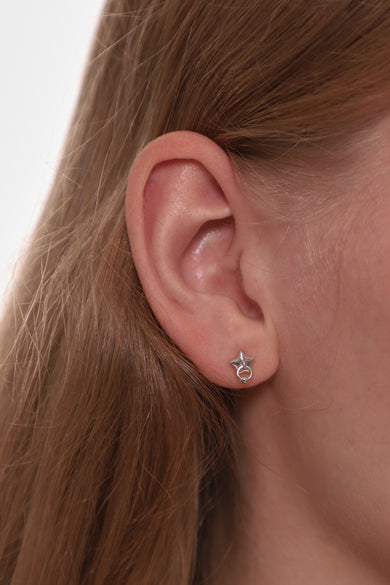 Sandy Liang MICRO WANDA EARRINGS IN STERLING SILVER