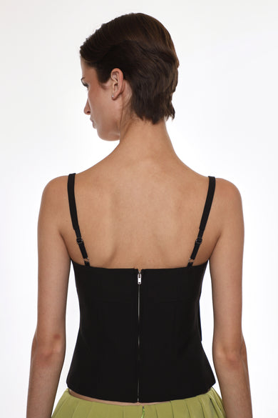 Sandy Liang AMELIE TOP IN BLACK