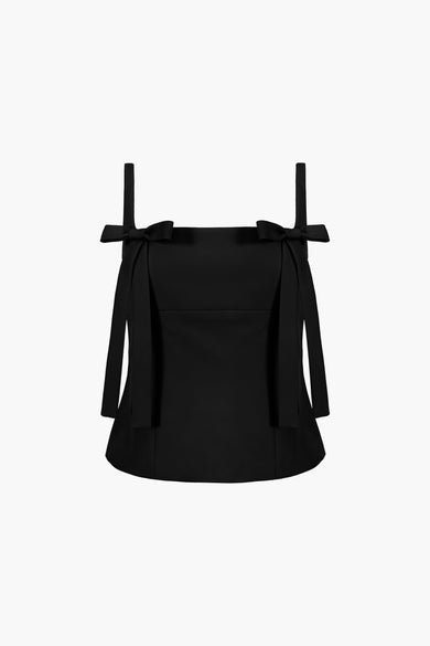 sandy liang AMELIE TOP IN BLACK
