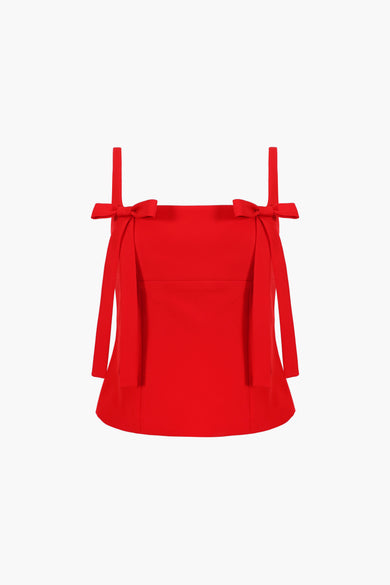 sandy liang AMELIE TOP IN RED