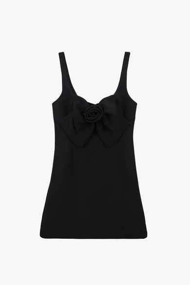 sandy liang ARDEN DRESS IN BLACK