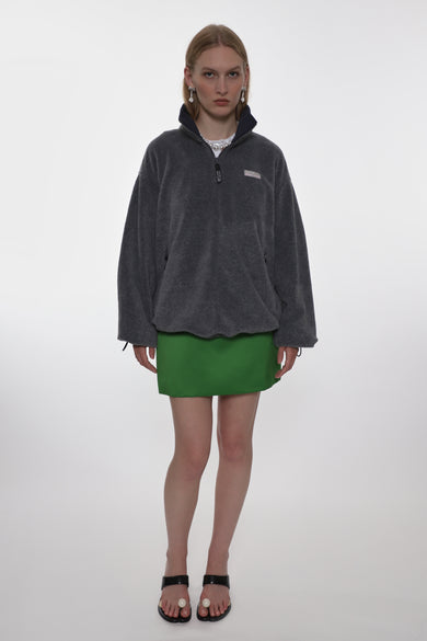 Sandy Liang ASCHER PULLOVER FLEECE IN GREY