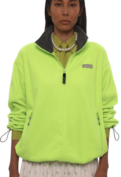 Sandy Liang ASCHER PULLOVER FLEECE IN NEON GREEN