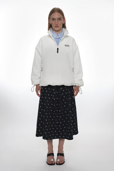 Sandy Liang ASCHER PULLOVER IN WHITE JACQUARD