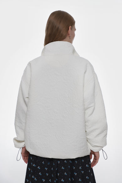 Sandy Liang ASCHER PULLOVER IN WHITE JACQUARD