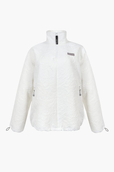 sandy liang ASCHER PULLOVER IN WHITE JACQUARD
