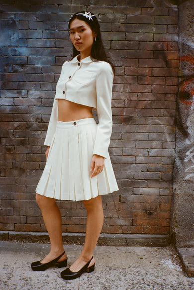 Sandy Liang ASTRA SKORT IN BONE