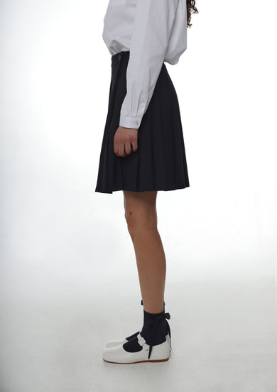Sandy Liang ASTRA SKORT IN DARK NAVY