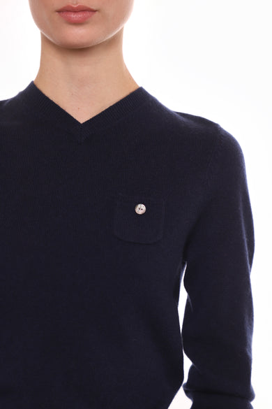Sandy Liang BISKY CASHMERE SWEATER IN NAVY