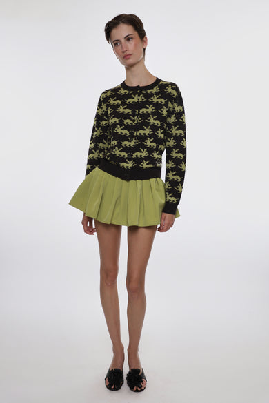 Sandy Liang BOUCHETTE CARDIGAN IN BROWN