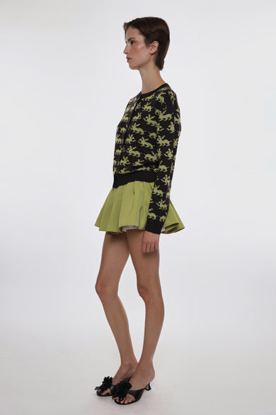 Sandy Liang BOUCHETTE CARDIGAN IN BROWN