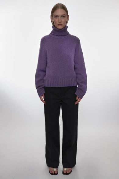 Sandy Liang BUBBLES SWEATER IN PURPLE