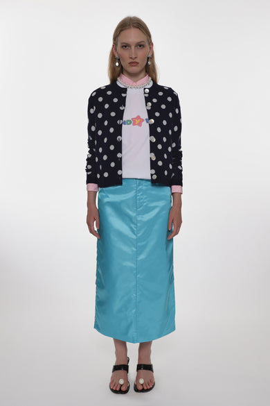 Sandy Liang CAIRO CARDIGAN IN NAVY