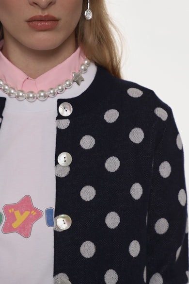 Sandy Liang CAIRO CARDIGAN IN NAVY