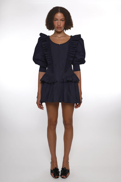 Sandy Liang CALLIE DRESS IN NAVY