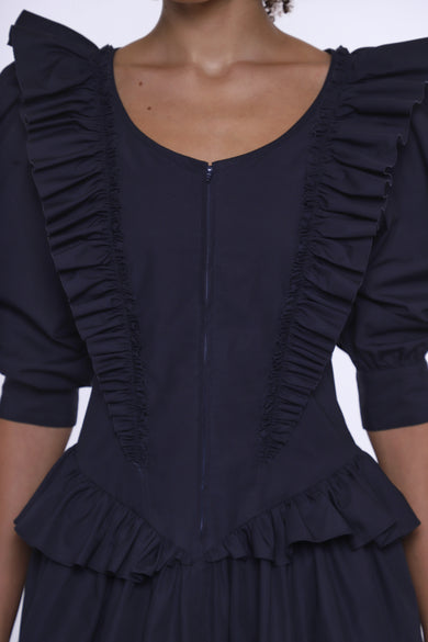 Sandy Liang CALLIE DRESS IN NAVY