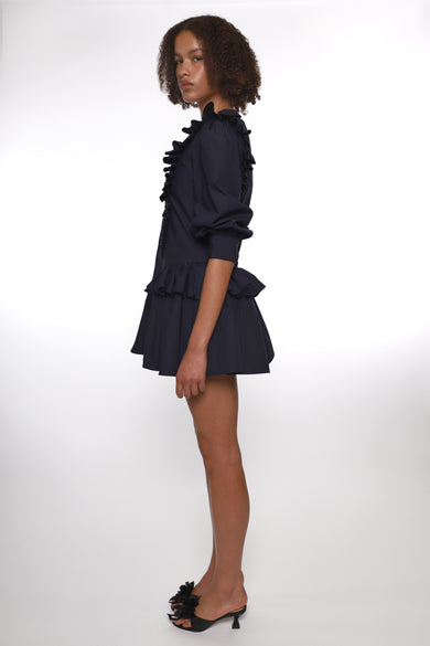 Sandy Liang CALLIE DRESS IN NAVY