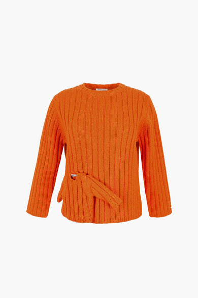 sandy liang CARLOW SWEATER IN ORANGE