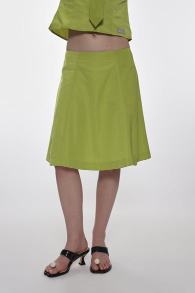 Sandy Liang CONSTANCE SKIRT IN CHARTREUSE