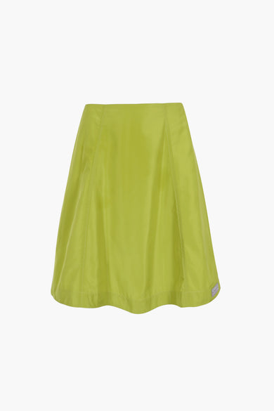 sandy liang CONSTANCE SKIRT IN CHARTREUSE