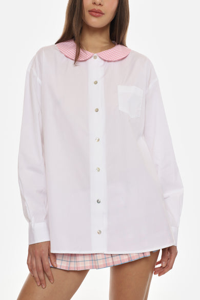 Sandy Liang CONTESSA SHIRT IN WHITE