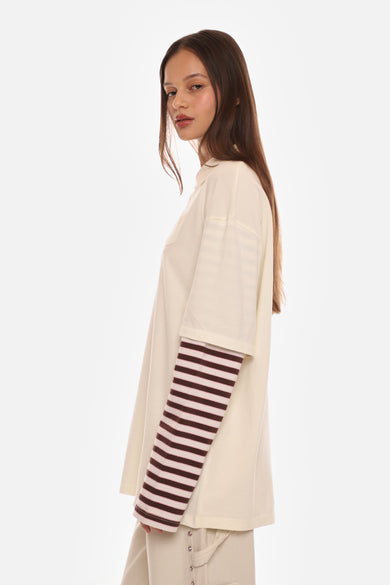 Sandy Liang DEW TOP IN CREAM