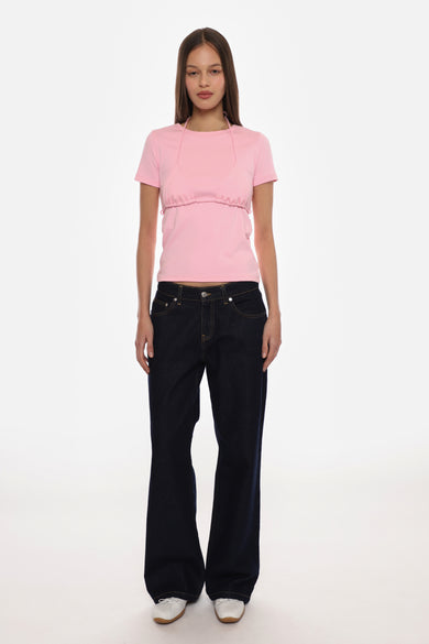 Sandy Liang EFFIE TOP IN PINK