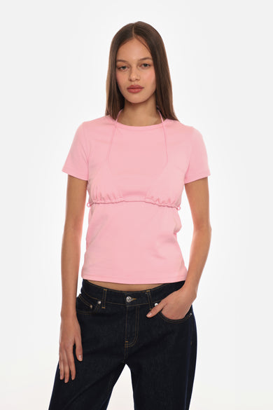 Sandy Liang EFFIE TOP IN PINK