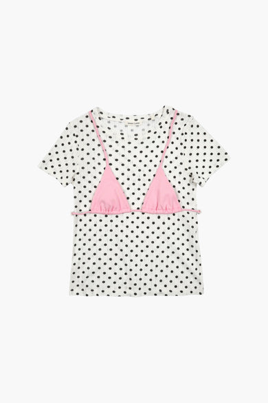 sandy liang EFFIE TOP IN POLKA DOT