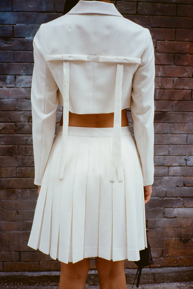 sandy Liang ENNIS JACKET IN BONE