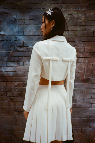 sandy Liang ENNIS JACKET IN BONE