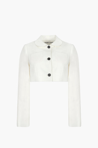 sandy liang ENNIS JACKET IN BONE