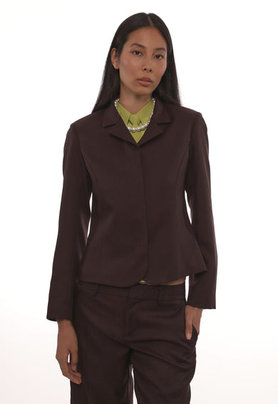 Sandy Liang GARTEN JACKET IN BROWN