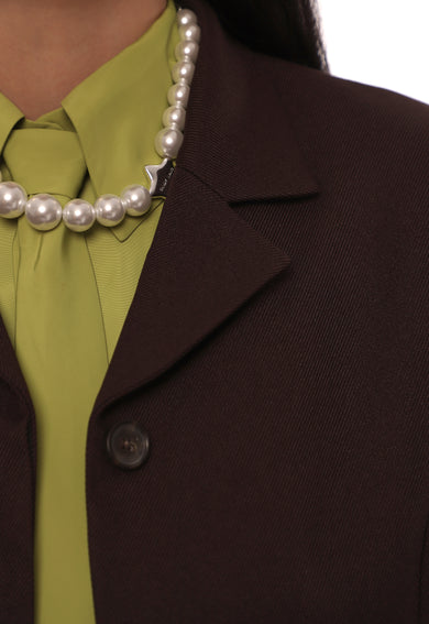 Sandy Liang GARTEN JACKET IN BROWN