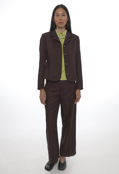 Sandy Liang GARTEN JACKET IN BROWN