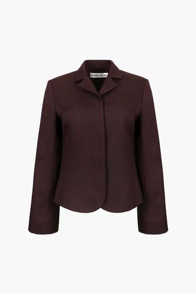 sandy liang GARTEN JACKET IN BROWN