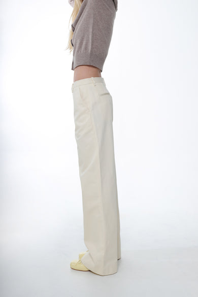 Sandy Liang GLASS PANT IN CREAM