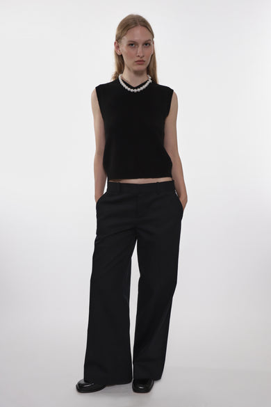 Sandy Liang GRANDPA PANT IN BLACK