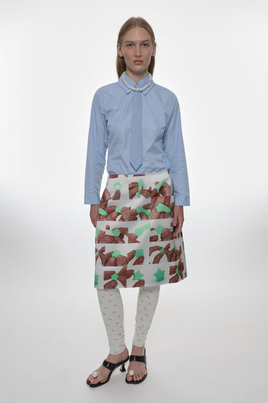 Sandy Liang INA SKIRT IN ORIGAMI PRINT