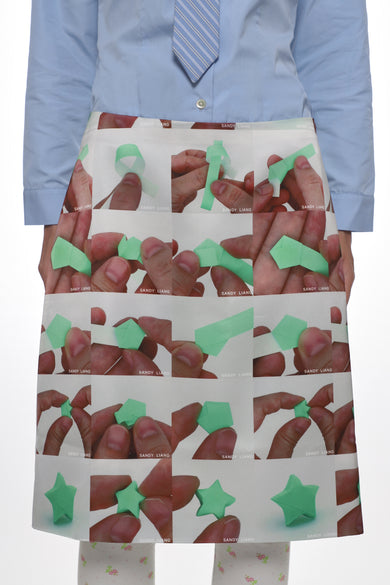 Sandy Liang INA SKIRT IN ORIGAMI PRINT