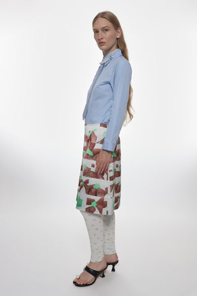Sandy Liang INA SKIRT IN ORIGAMI PRINT
