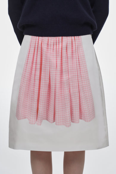 Sandy Liang INA SKIRT IN TROMPE-L'OEIL APRON