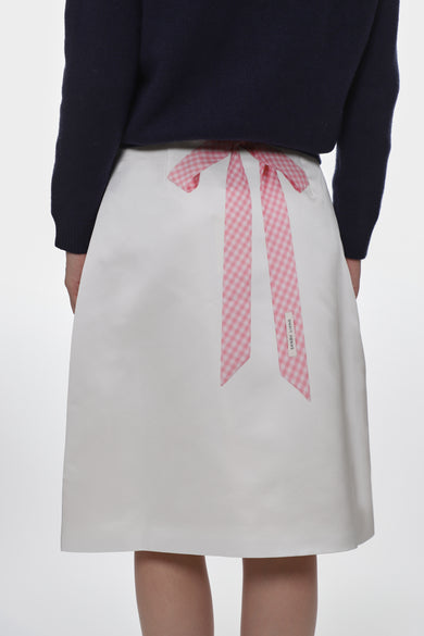 Sandy Liang INA SKIRT IN TROMPE-L'OEIL APRON