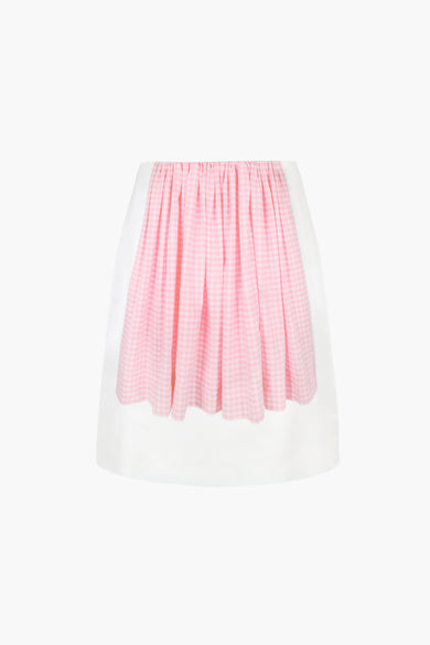 sandy liang INA SKIRT IN TROMPE-L'OEIL APRON